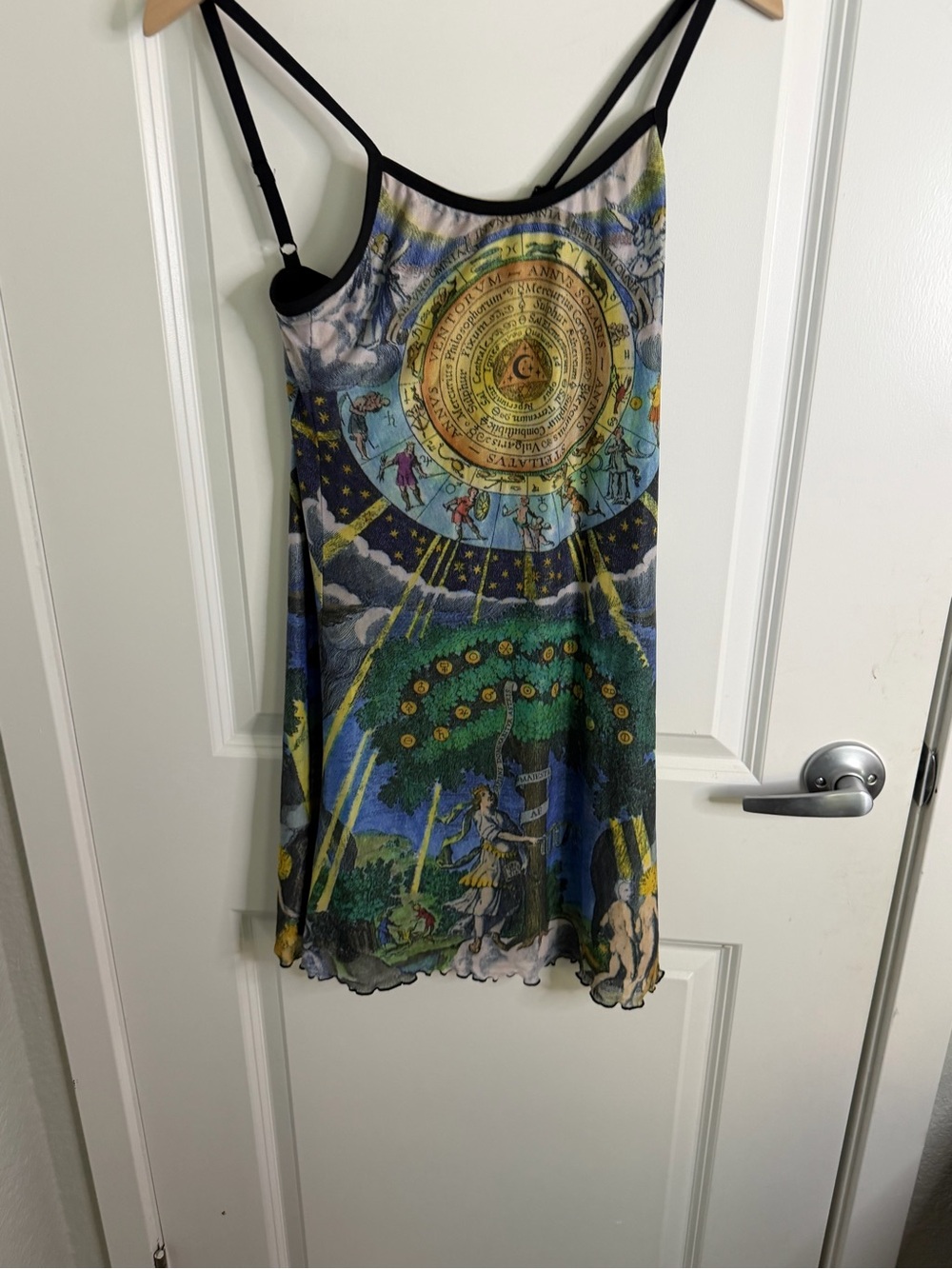 Dolls Kill Multicolor Celestial Tree Mini Slip Dress